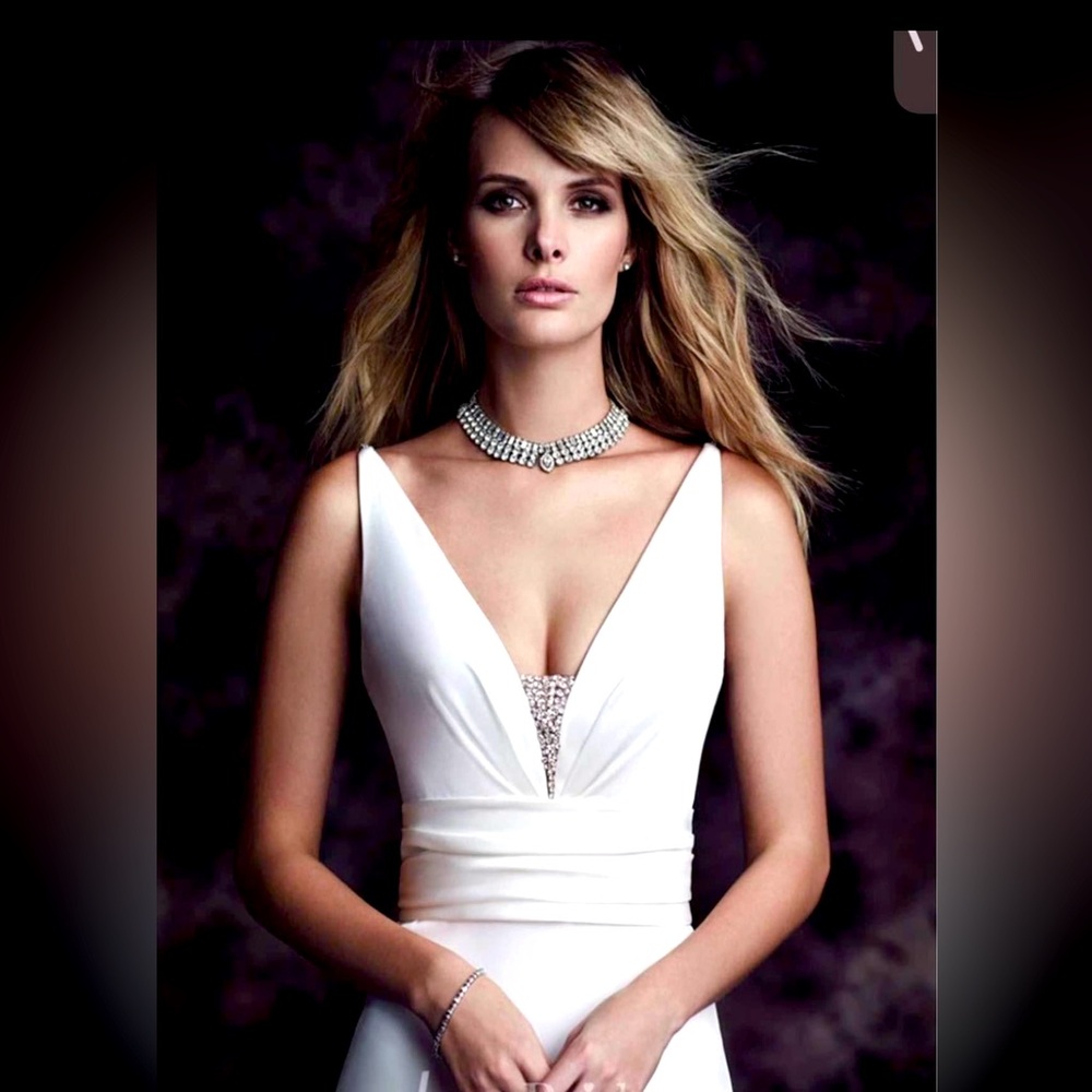 Gorgeous, elegant white wedding gown. 
Never altered.